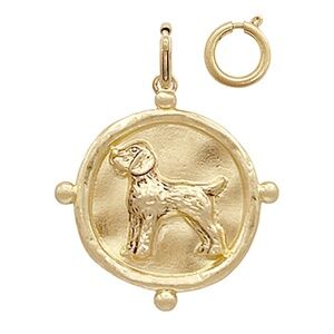 Hound Dog Round Pendant